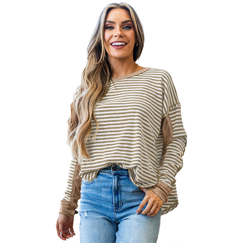 Women's Leisure Pullover All-matching Striped Top