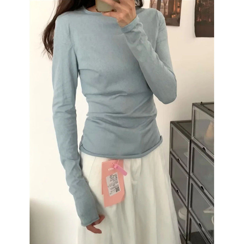 Inner Basic Style Laid-back Long Sleeve T-shirt