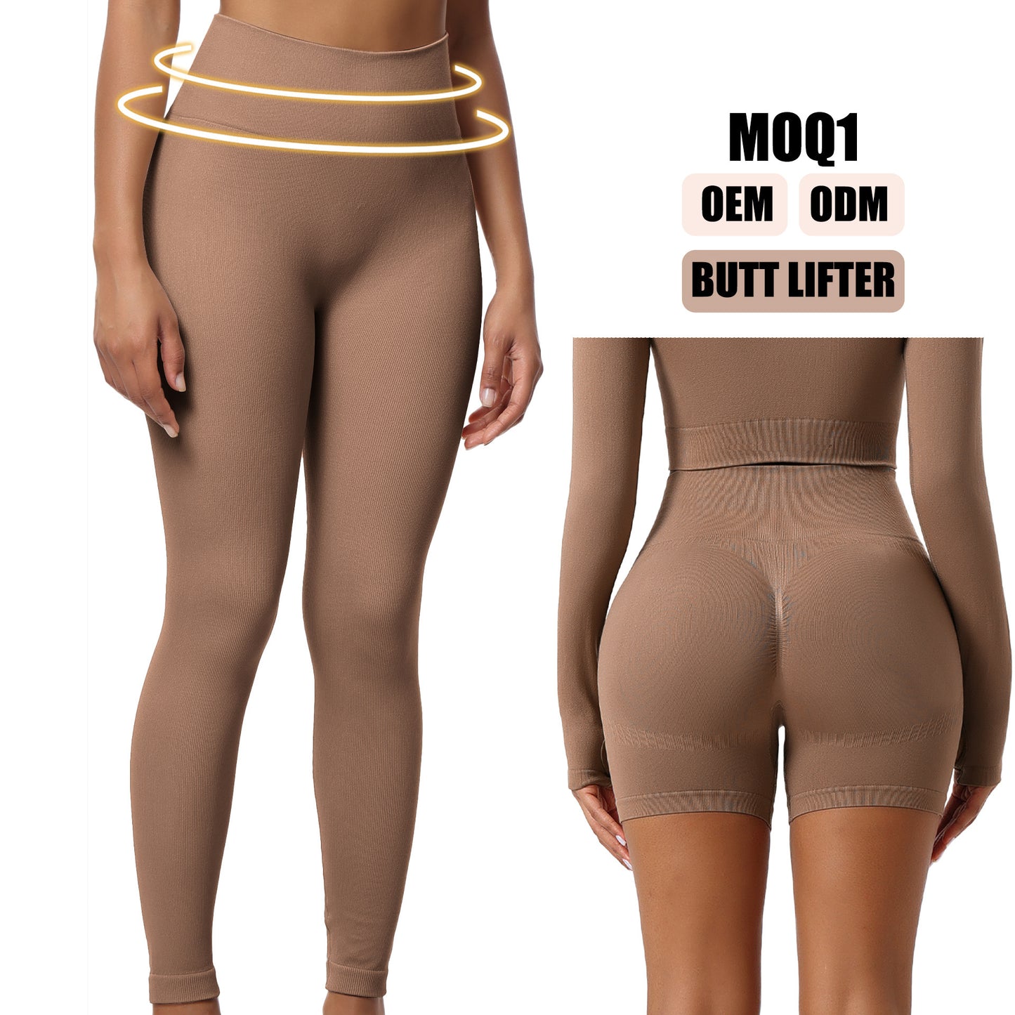 Sports Yoga Seamless Hip Lift Leggings Women's High Waist Shorts