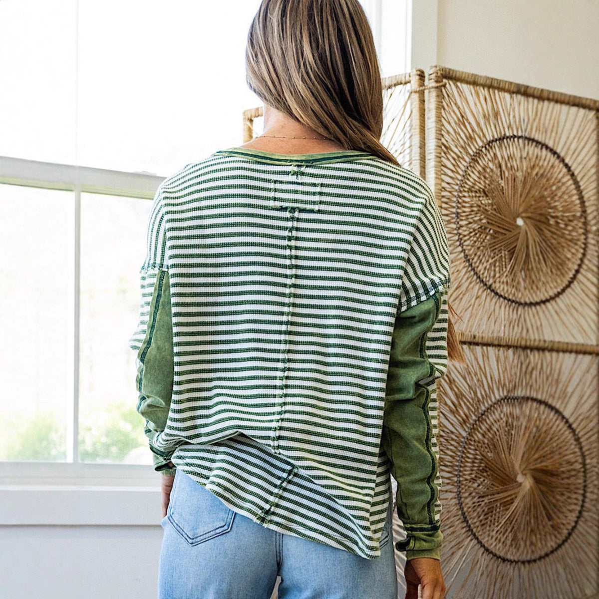 Women's Leisure Pullover All-matching Striped Top