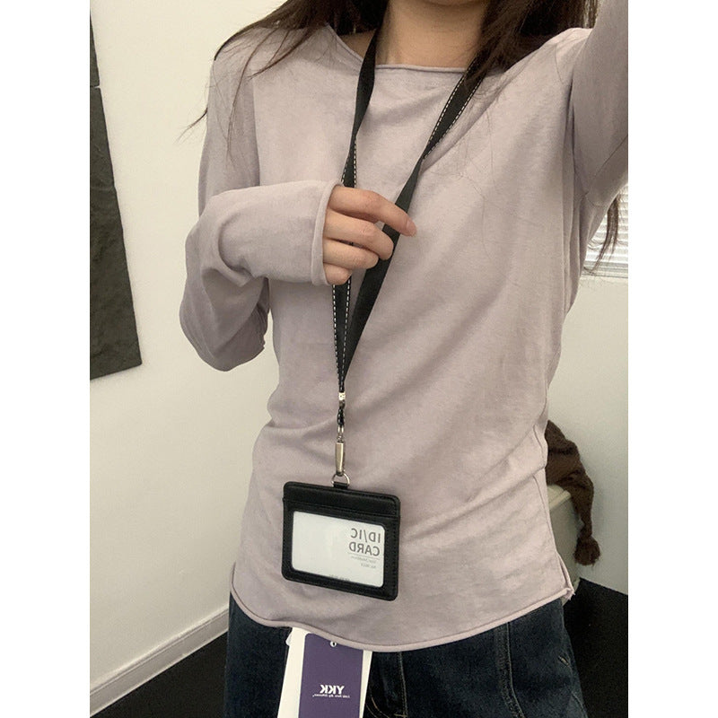 Inner Basic Style Laid-back Long Sleeve T-shirt