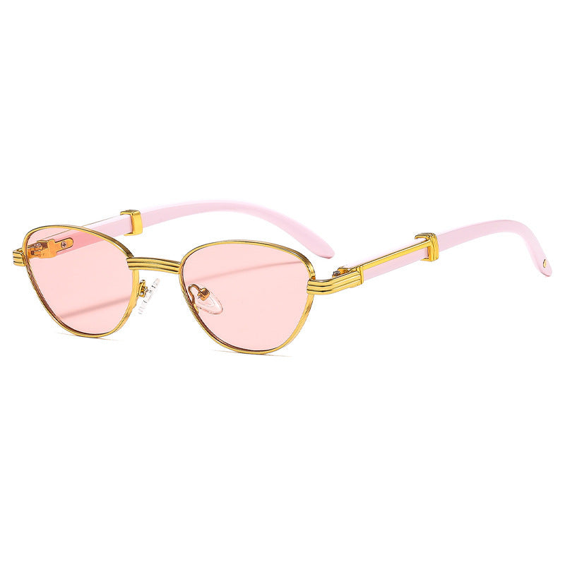 Women's Retro Simple Outdoor Oval Frame UV-proof Sunglasses