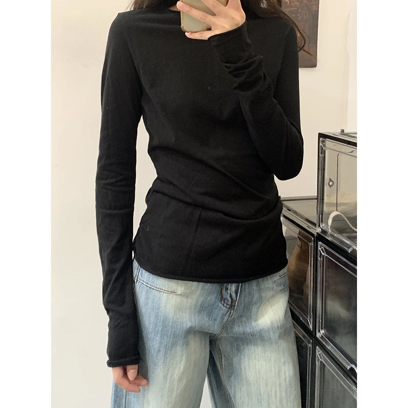 Inner Basic Style Laid-back Long Sleeve T-shirt