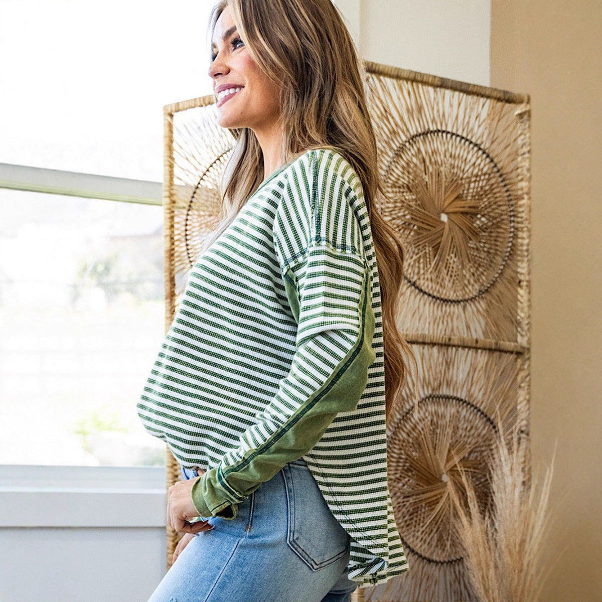 Women's Leisure Pullover All-matching Striped Top