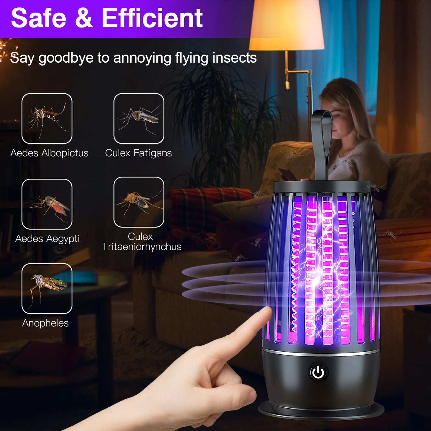 Rechargeable Mosquito-Killing Lamp