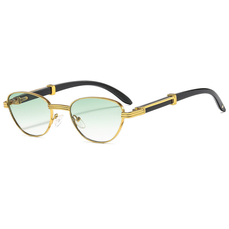 Women's Retro Simple Outdoor Oval Frame UV-proof Sunglasses