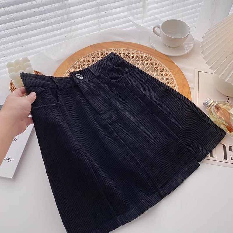 Retro High Waist Slimming Commuting Slim Fit Slit A- Line Skirt