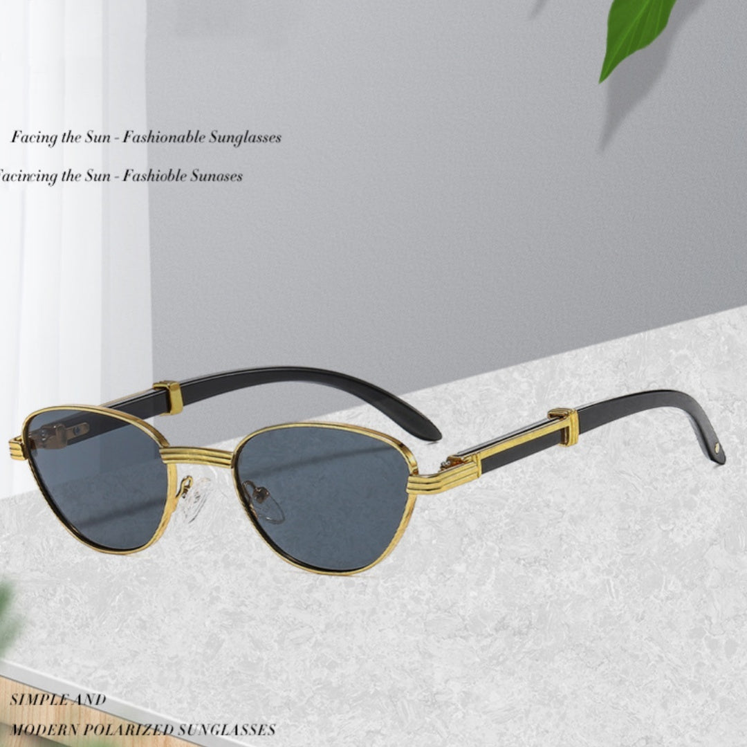 Women's Retro Simple Outdoor Oval Frame UV-proof Sunglasses