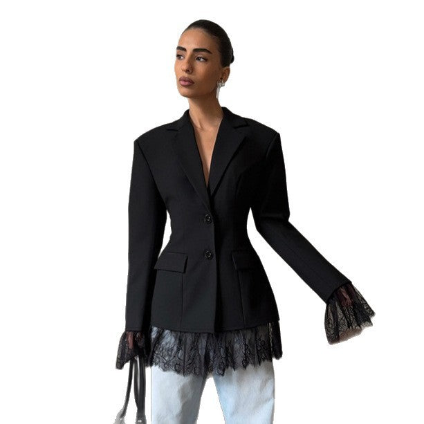 Gentle Niche Design Black Small Business Suit Coat