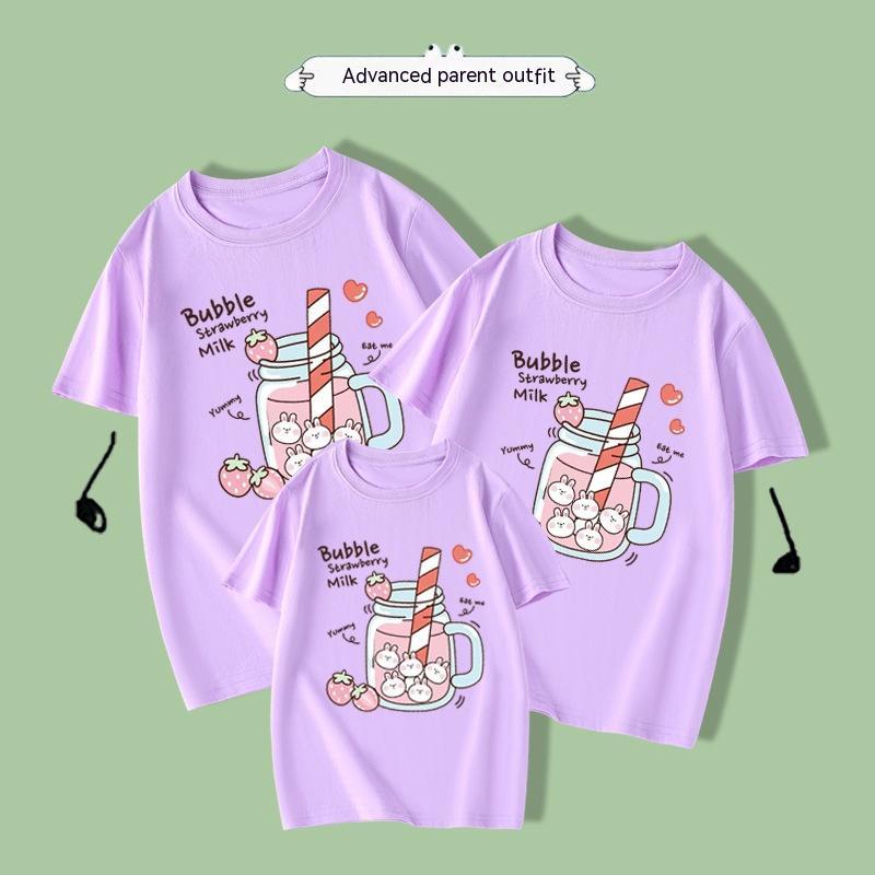 Cute Strawberry Girl T-shirt Short Sleeve