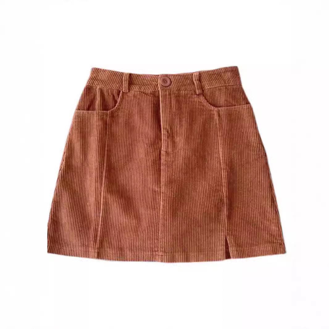 Retro High Waist Slimming Commuting Slim Fit Slit A- Line Skirt