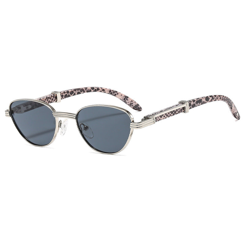 Women's Retro Simple Outdoor Oval Frame UV-proof Sunglasses