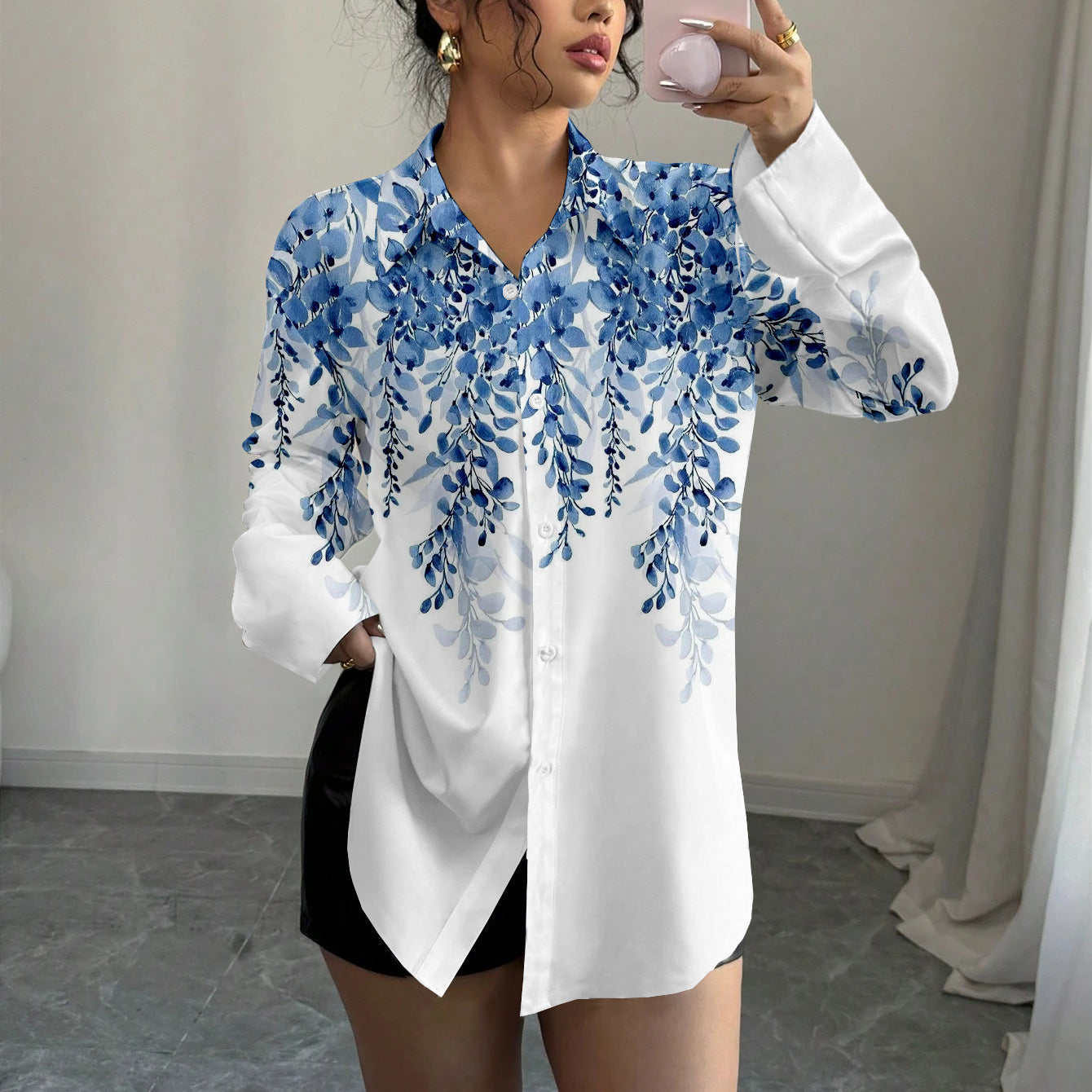 European And American Leisure Printed Shirt